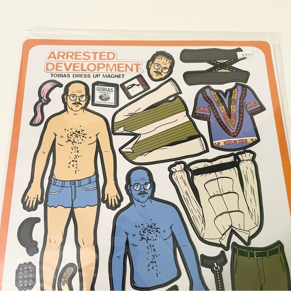 2015 Lot of 2 Arrested Development Tobias Dress Up Magnet David Cross - Picture 4 of 16